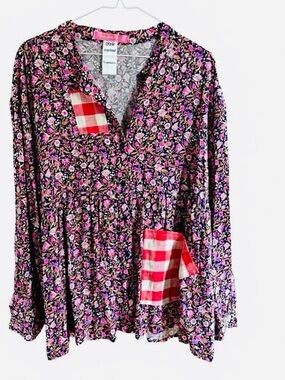 CRAM flowy patched blouse